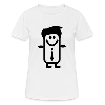 mâle - T-shirt respirant Femme - blanc - Devant - AI Model Female 172 dark (172cm)