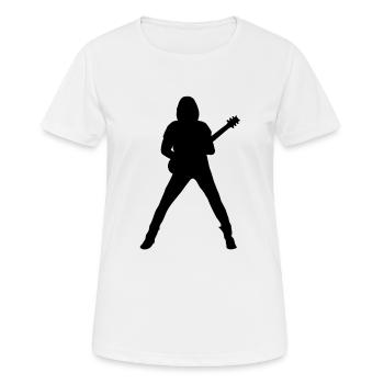 guitarist - Women's Breathable T-Shirt - white - Front - AI Model Female 172 dark (172cm)