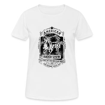 American Rodeo Show - T-shirt respirant Femme - blanc - Devant - AI Model Female 172 dark (172cm)