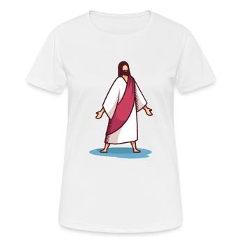 Our Lord Jesus - Women's Breathable T-Shirt - white - Front - AI Model Female 172 dark (172cm)