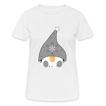 Wichtel mit Stern - Frauen T-Shirt atmungsaktiv - Weiß - Vorne - AI Model Female 172 dark (172cm)