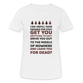 Puis-je remplir votre oeuf pour vous - T-shirt respirant Femme - blanc - Devant - AI Model Female 172 dark (172cm)