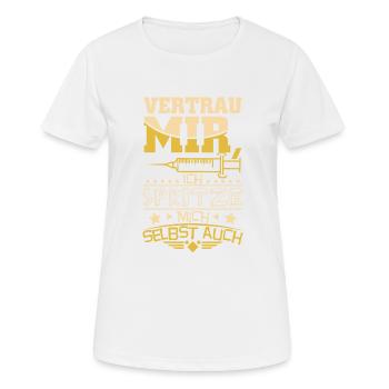 Anästhesist der Anästhesie Arzt Narkose - Frauen T-Shirt atmungsaktiv - Weiß - Vorne - AI Model Female 172 dark (172cm)