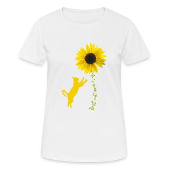 Best Cat Mom Ever - Women's Breathable T-Shirt - white - Front - AI Model Female 172 dark (172cm)