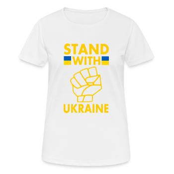 Ukraine - T-shirt respirant Femme - blanc - Devant - AI Model Female 172 dark (172cm)