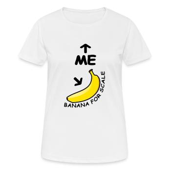 Banane pour l’échelle - T-shirt respirant Femme - blanc - Devant - AI Model Female 172 dark (172cm)
