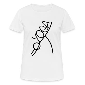 Conception d’exercices de yoga - T-shirt respirant Femme - blanc - Devant - AI Model Female 172 dark (172cm)