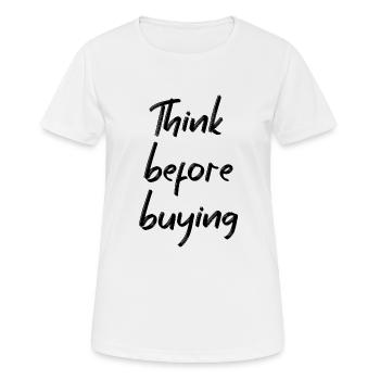 Minimalismus - Frauen T-Shirt atmungsaktiv - Weiß - Vorne - AI Model Female 172 dark (172cm)