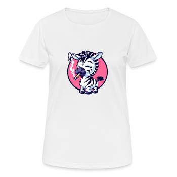 Zebra Smoker Smoke Joint - Women's Breathable T-Shirt - white - Front - AI Model Female 172 dark (172cm)