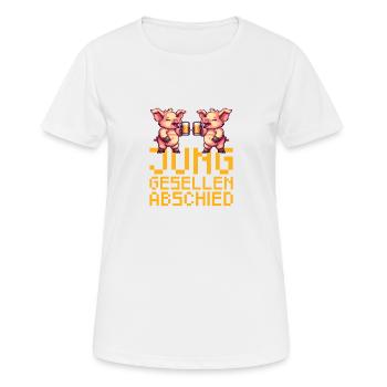Pig Bachelor Party Party Jga - Women's Breathable T-Shirt - white - Front - AI Model Female 172 dark (172cm)