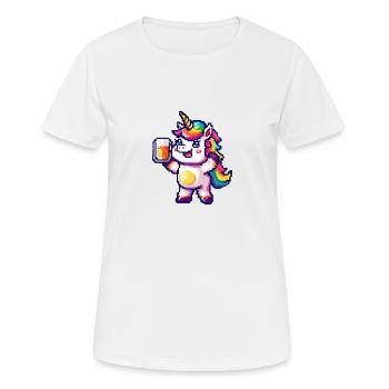 Unicorn Beer Party Celebration Colorful - Women's Breathable T-Shirt - white - Front - AI Model Female 172 dark (172cm)