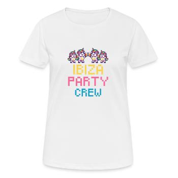 Unicorn Ibiza Party Crew Funny - Women's Breathable T-Shirt - white - Front - AI Model Female 172 dark (172cm)