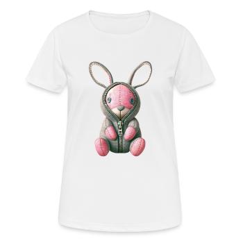 Rosa Häschen - Frauen T-Shirt atmungsaktiv - Weiß - Vorne - AI Model Female 172 dark (172cm)
