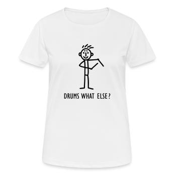 Drummer drums - Frauen T-Shirt atmungsaktiv - Weiß - Vorne - AI Model Female 172 dark (172cm)