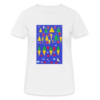 de charmantes figures géométriques - T-shirt respirant Femme - blanc - Devant - AI Model Female 172 dark (172cm)