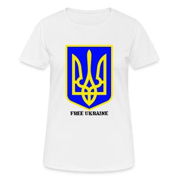 Free Ukraine 2022 was war kiev EU NATO russia - Women's Breathable T-Shirt - white - Front - AI Model Female 172 dark (172cm)