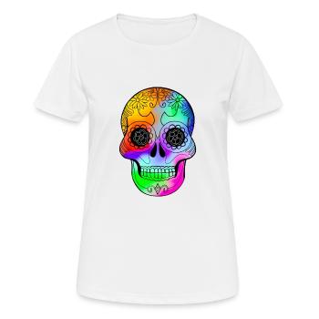 Einheits-Schädel - Frauen T-Shirt atmungsaktiv - Weiß - Vorne - AI Model Female 172 dark (172cm)