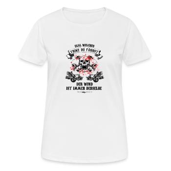 TRIKE KÖNIGE / EGAL WELCHES TRIKE DU FÄHRST - Frauen T-Shirt atmungsaktiv - Weiß - Vorne - AI Model Female 172 dark (172cm)