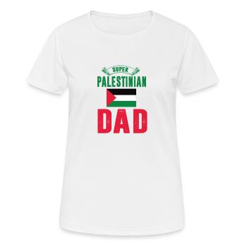 papa super palestinien grand père palestinien - T-shirt respirant Femme - blanc - Devant - AI Model Female 172 dark (172cm)