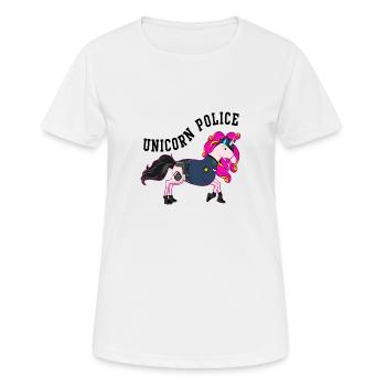 licorne police licorne police licornes fable - T-shirt respirant Femme - blanc - Devant - AI Model Female 172 dark (172cm)