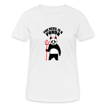satan devil loves me panda devilish hell loves - Women's Breathable T-Shirt - white - Front - AI Model Female 172 dark (172cm)