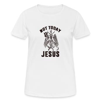 satan devil not today satan devilish hell loves - Women's Breathable T-Shirt - white - Front - AI Model Female 172 dark (172cm)
