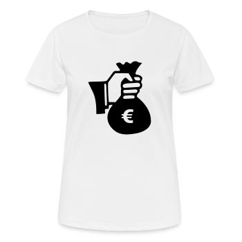 Dollar Geld Money - Frauen T-Shirt atmungsaktiv - Weiß - Vorne - AI Model Female 172 dark (172cm)