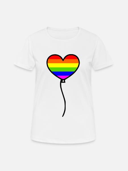 Lgbtq - Frauen T-Shirt atmungsaktiv - Weiß