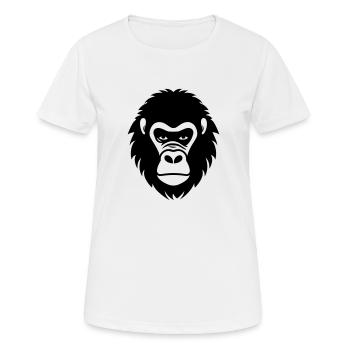 Gorilla - Frauen T-Shirt atmungsaktiv - Weiß - Vorne - AI Model Female 172 dark (172cm)