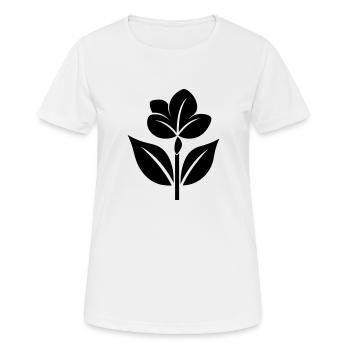 Blume - Frauen T-Shirt atmungsaktiv - Weiß - Vorne - AI Model Female 172 dark (172cm)