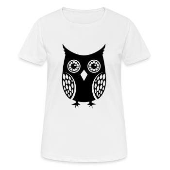 Eule - Frauen T-Shirt atmungsaktiv - Weiß - Vorne - AI Model Female 172 dark (172cm)