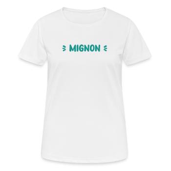 Mignon - T-shirt respirant Femme - blanc - Devant - AI Model Female 172 dark (172cm)