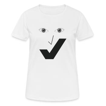 Feines Lächeln - Feines Gesicht C04. - Frauen T-Shirt atmungsaktiv - Weiß - Vorne - AI Model Female 172 dark (172cm)