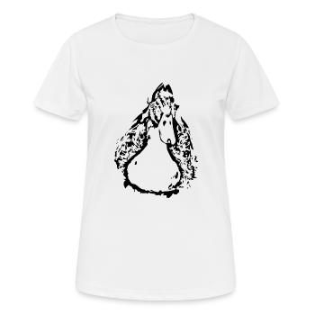 Ente, Entchen,Wildente,Erpel, schwarz - Frauen T-Shirt atmungsaktiv - Weiß - Vorne - AI Model Female 172 dark (172cm)