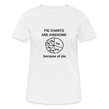Pie Charts are Awesome - Women's Breathable T-Shirt - white - Front - AI Model Female 172 dark (172cm)