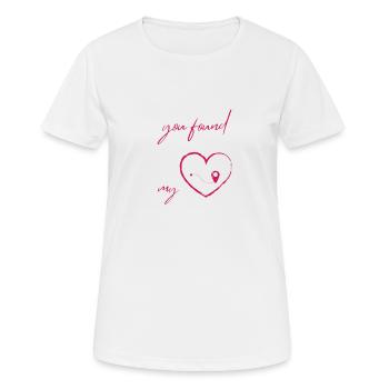 Du hast mein Herz auf Englisch gefunden - Frauen T-Shirt atmungsaktiv - Weiß - Vorne - AI Model Female 172 dark (172cm)