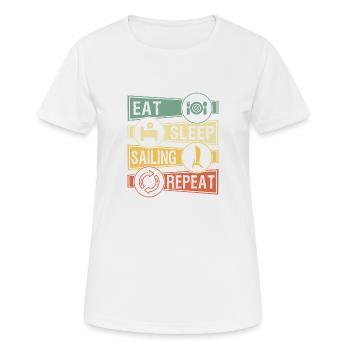Sailing catamaran - Women's Breathable T-Shirt - white - Front - AI Model Female 172 dark (172cm)