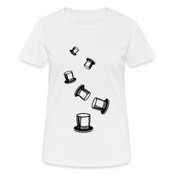 Cylindre Groom - T-shirt respirant Femme - blanc - Devant - AI Model Female 172 dark (172cm)