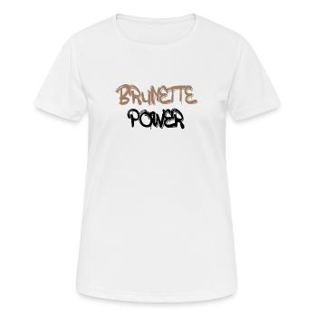 cool t-shirt design for brunettes - Women's Breathable T-Shirt - white - Front - AI Model Female 172 dark (172cm)