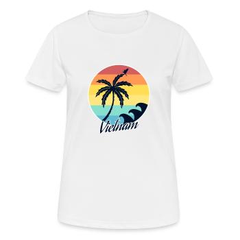 Vietnam - Frauen T-Shirt atmungsaktiv - Weiß - Vorne - AI Model Female 172 dark (172cm)