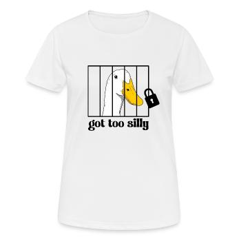 Gans hinter gittern - Frauen T-Shirt atmungsaktiv - Weiß - Vorne - AI Model Female 172 dark (172cm)