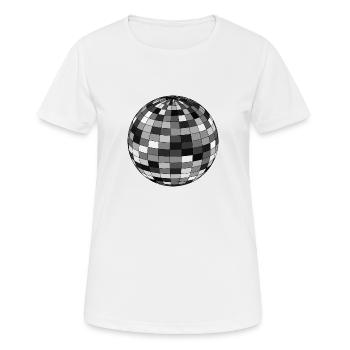 boule disco - T-shirt respirant Femme - blanc - Devant - AI Model Female 172 dark (172cm)