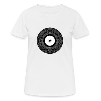 vinyl record - Women's Breathable T-Shirt - white - Front - AI Model Female 172 dark (172cm)