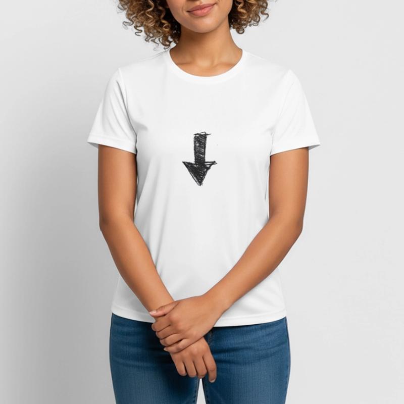 Arrow painted down Gift idea Scribble Women's Breathable T-Shirt
