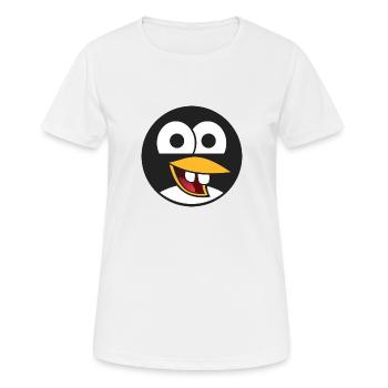 manchot - T-shirt respirant Femme - blanc - Devant - AI Model Female 172 dark (172cm)