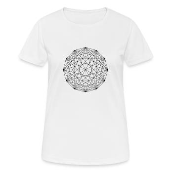 Geometrie Ornament - Frauen T-Shirt atmungsaktiv - Weiß - Vorne - AI Model Female 172 dark (172cm)