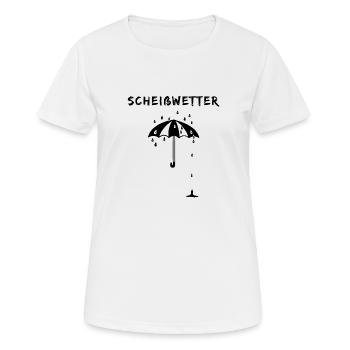 Shit Weather Shitty Weather Rain Water - Women's Breathable T-Shirt - white - Front - AI Model Female 172 dark (172cm)