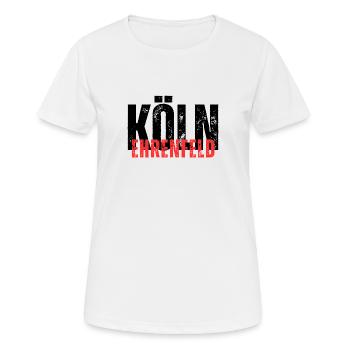Ehrenfeld schwarz rot - Frauen T-Shirt atmungsaktiv - Weiß - Vorne - AI Model Female 172 dark (172cm)