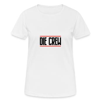 Die Crew - Frauen T-Shirt atmungsaktiv - Weiß - Vorne - AI Model Female 172 dark (172cm)
