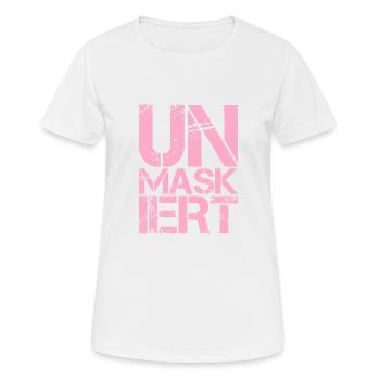 UN MASKED - Démasqué - Démasqué. NOUVEAU HIT! - T-shirt respirant Femme - blanc - Devant - AI Model Female 172 dark (172cm)